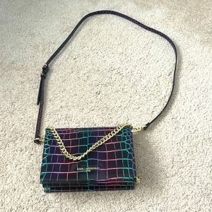 Karl Lagerfeld Neon Snake Print purse
